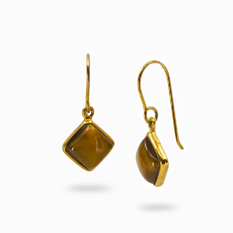 Tiger Eye Drop Earrings