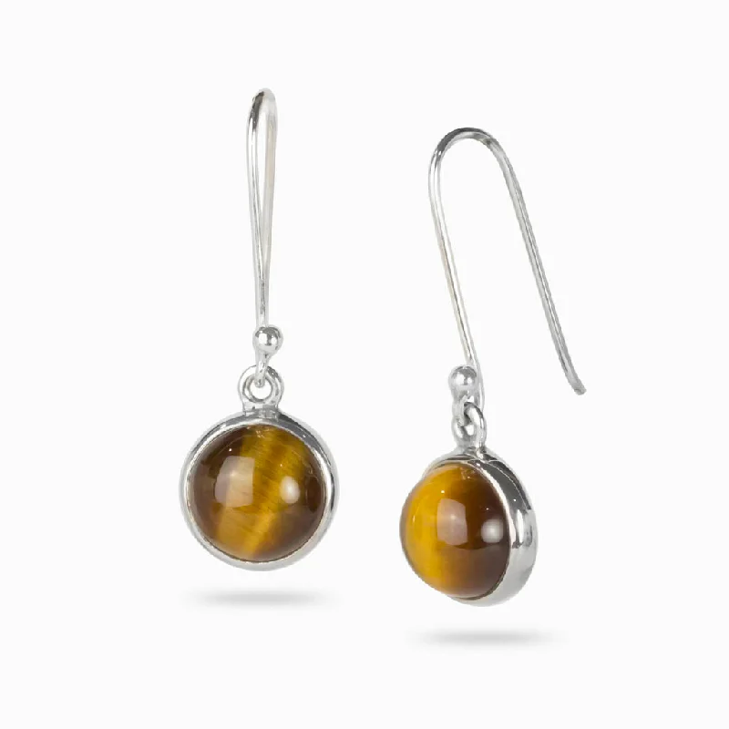 Tiger Eye Drop Earrings