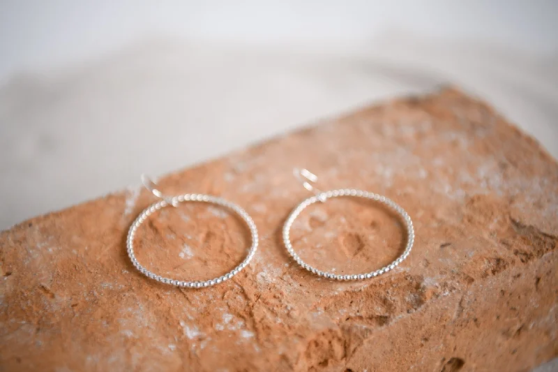 Sterling Silver Wild Eyed Silver Hoop Earrings